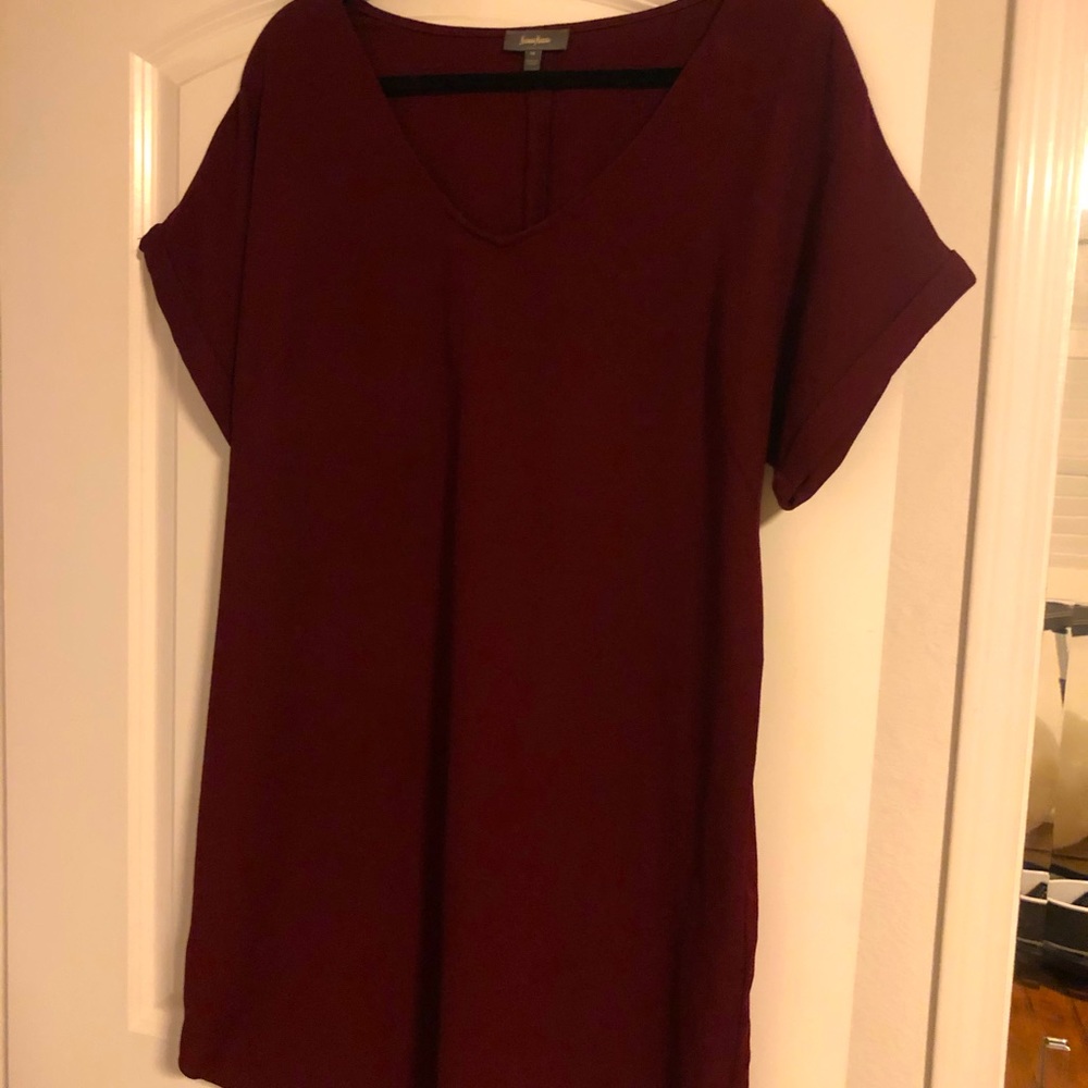 Burgundy Shift Dress